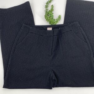 Chico's Women's So Slimming Polka Dot‎ Trouser Dress Pant Black White Size 10R